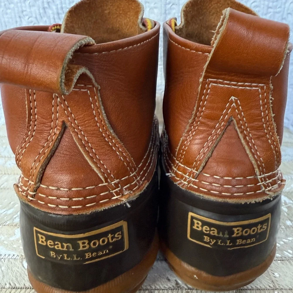 L.L.Bean Men’s Bean Boots Leather & Rubber Duck Boots Size 10M USA Made